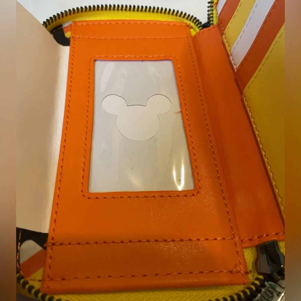 Loungefly Disney, Mickey and Friends Candy Corn Zip Around Wallet, Faux Leather - Picture 5 of 5